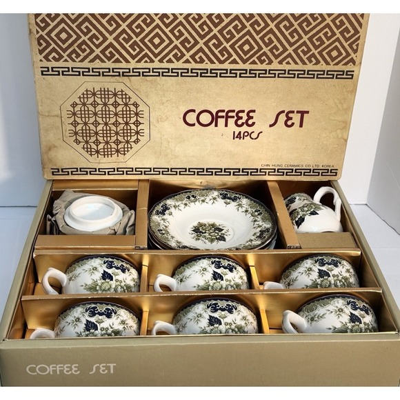 NIKKO Porcelain 15pc Coffee Set. In Box Vintage - Picture 1 of 10